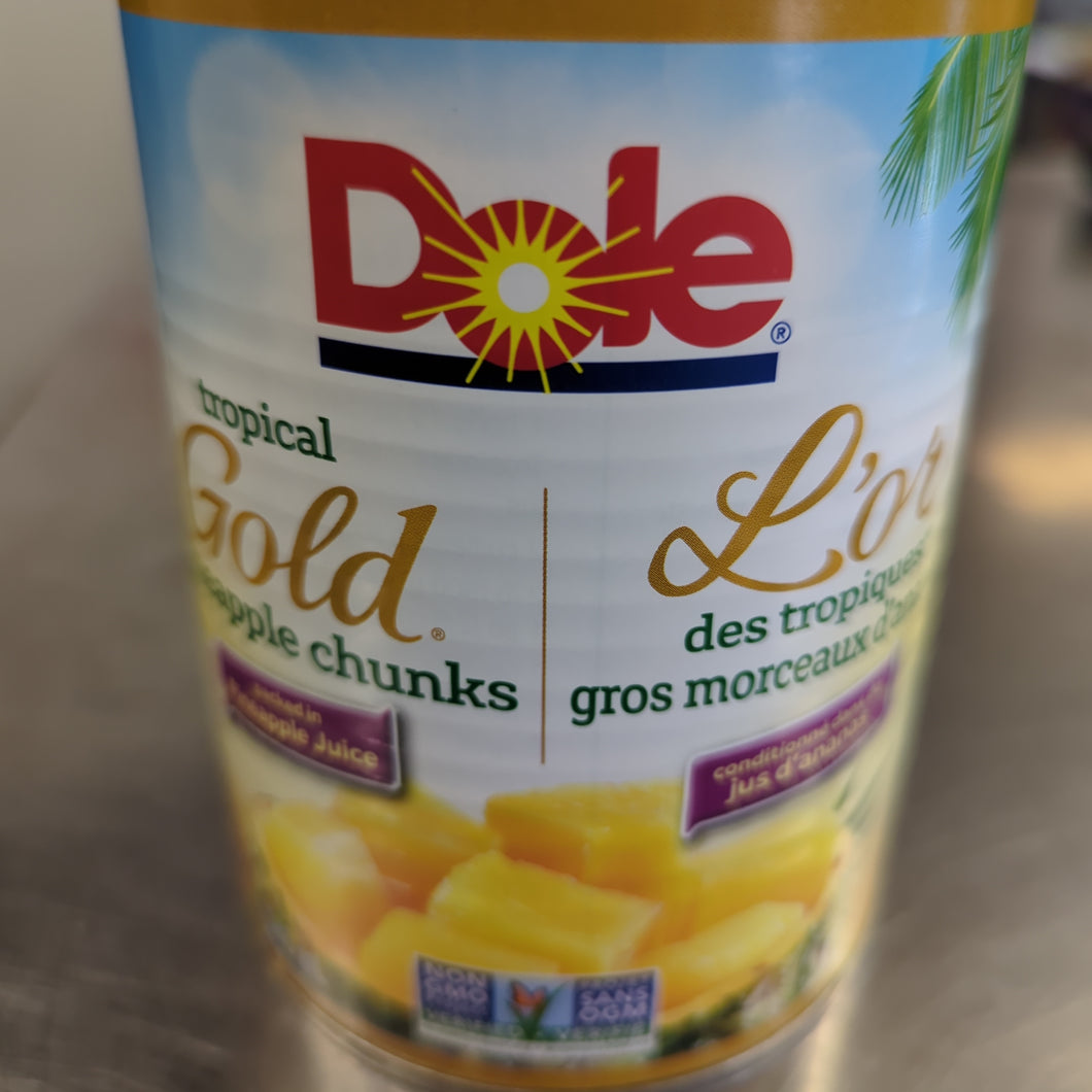 Dole Gold Pineapple Chunks 540ml
